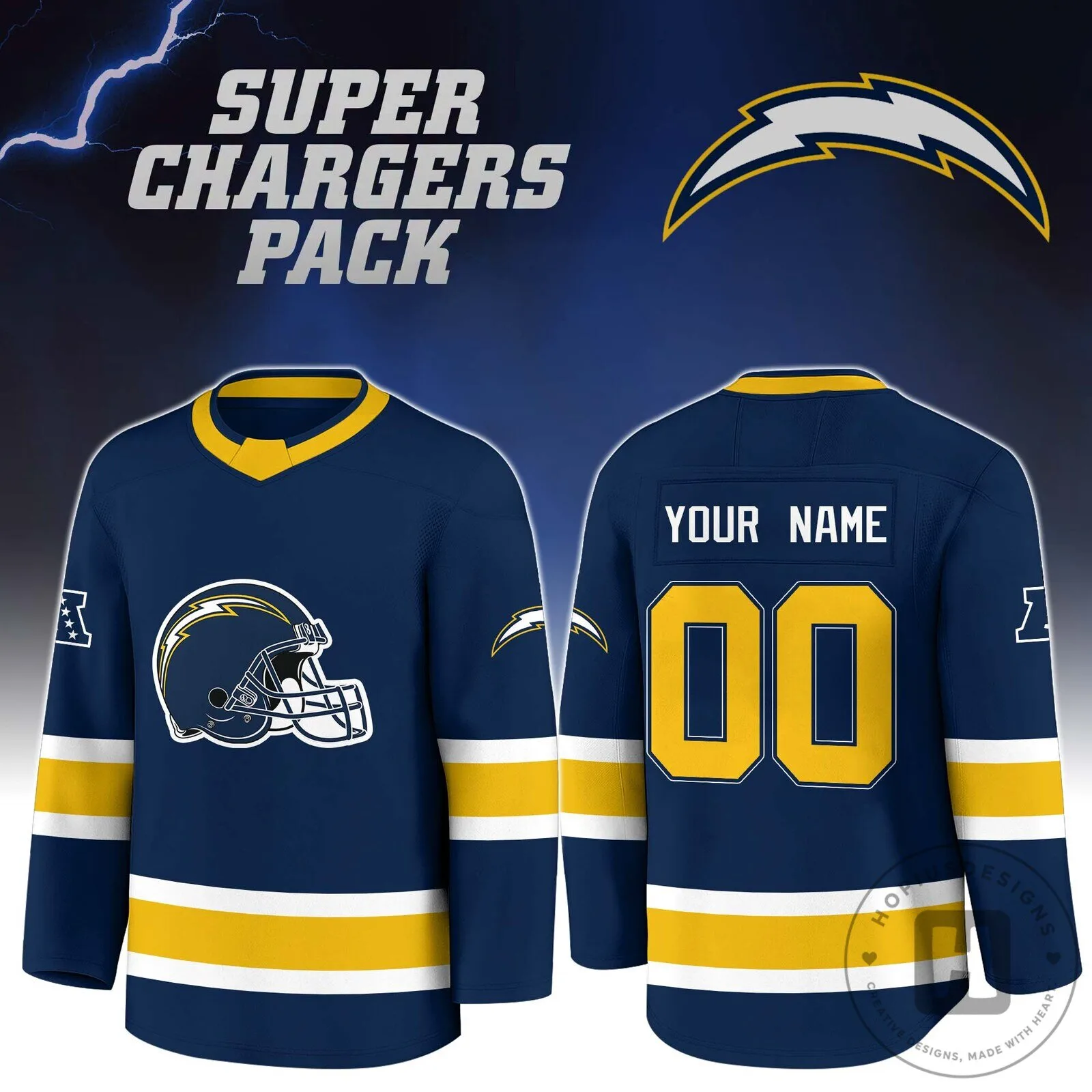 Chargers Alternate Navy Hockey Jersey