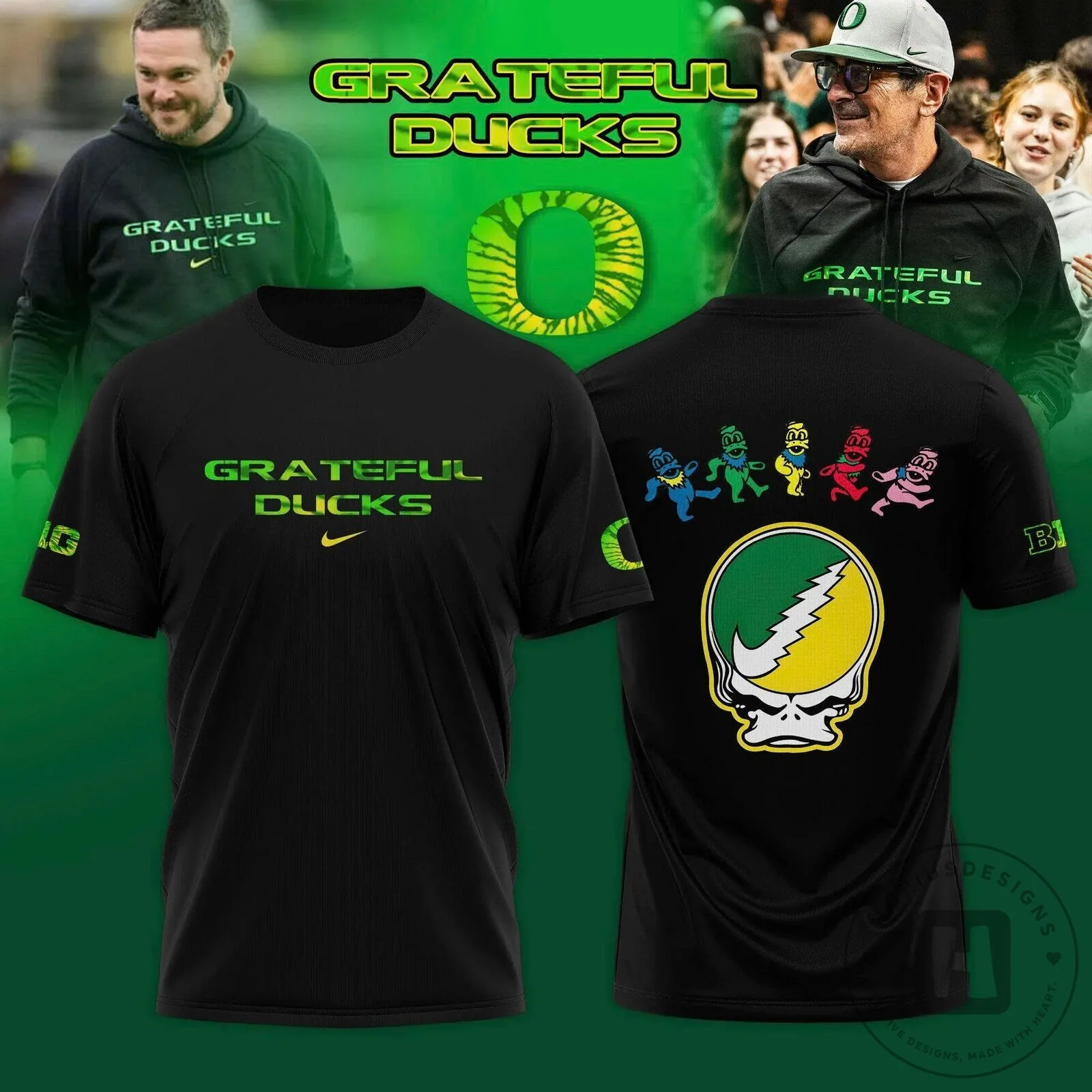 Oregon Ducks Grateful Dead Steal Your Face T-Shirt