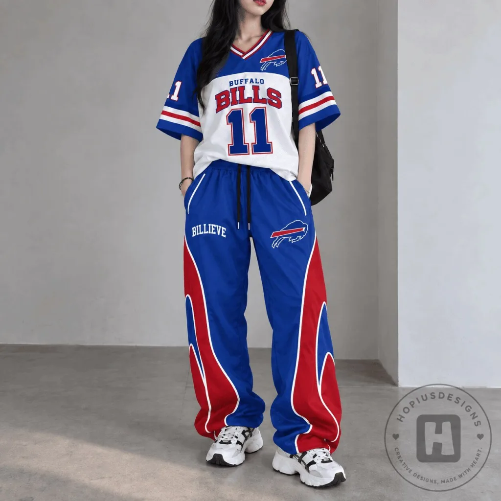 Buffalo Bills NFL Football Team Spirit Flame Set Pants Buffalo Bills NFL Football Team Spirit Flame Set Pants