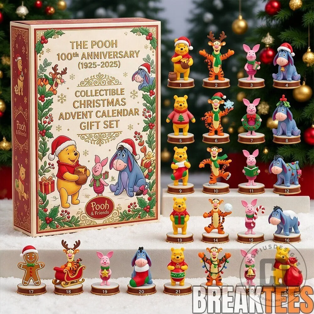 Winnie The Pooh 100th Anniversary Christmas Advent Calendar Collectible Gift Set