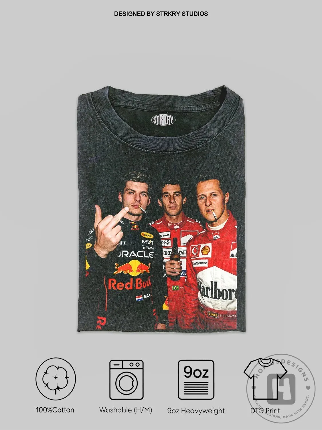 Max Verstappen F1 Racing Legends Michael Schumacher Ayrton Senna T-Shirt