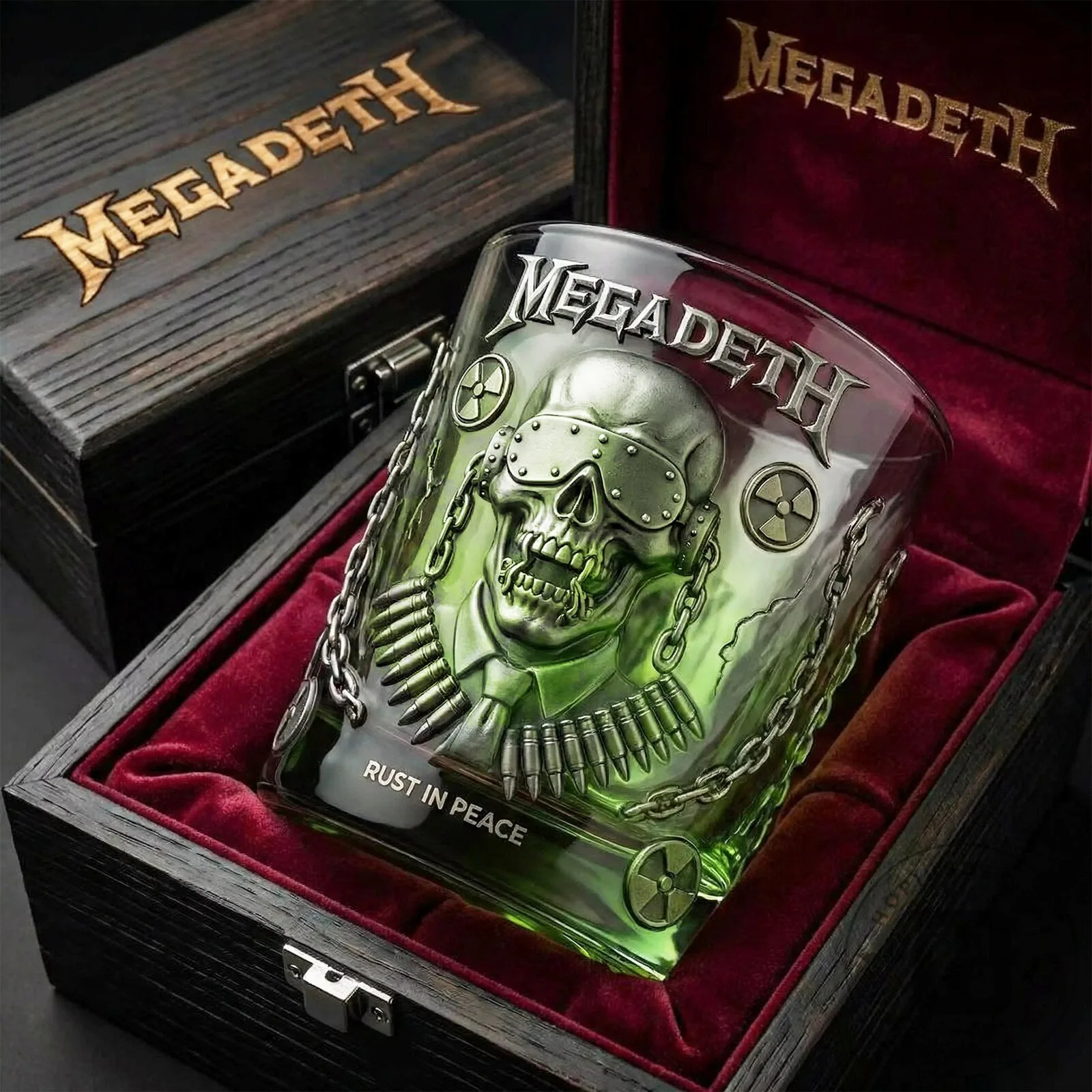Megadeth Rust In Peace Album Art Drinking Glass