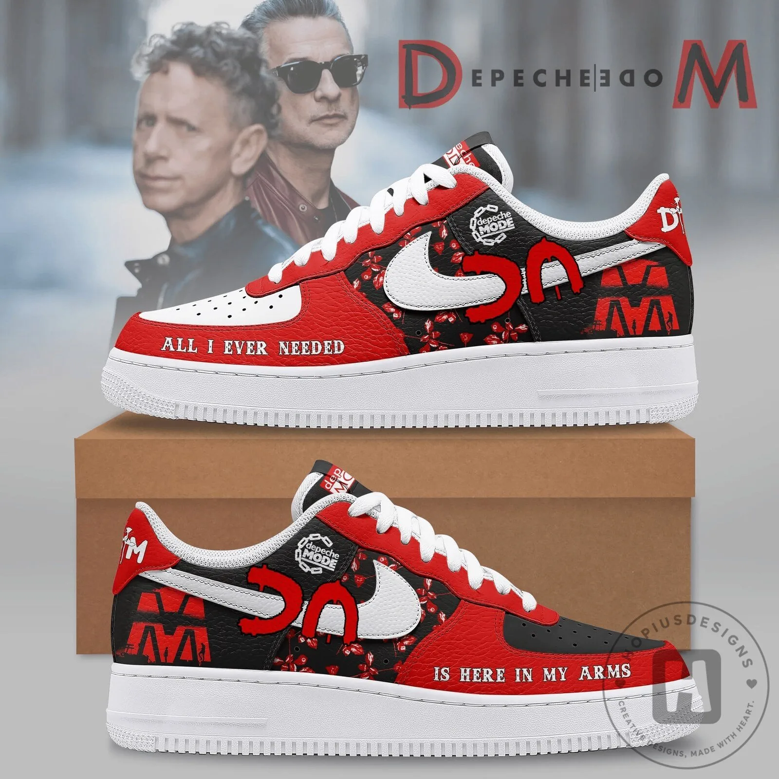 Depeche Mode All I Ever Needed Is Here In My Arms Custom Sneakers