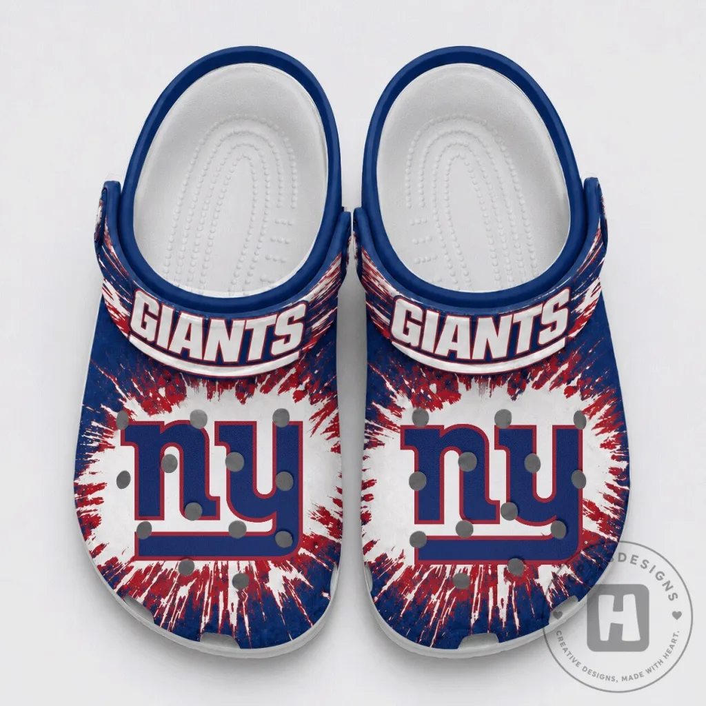 New York Giants NFL Splash Burst Team Logo Fan Crocs Shoes 19 New York Giants NFL Splash Burst Team Logo Fan Crocs Shoes