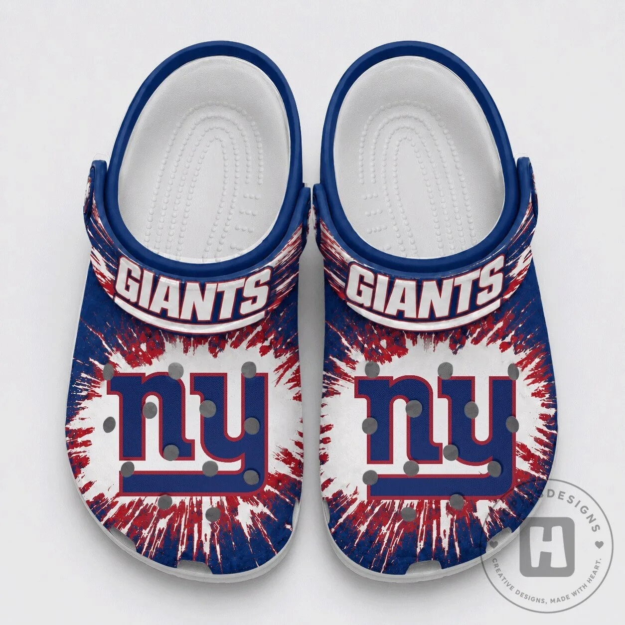 New York Giants NFL Splash Burst Team Logo Fan Crocs Shoes