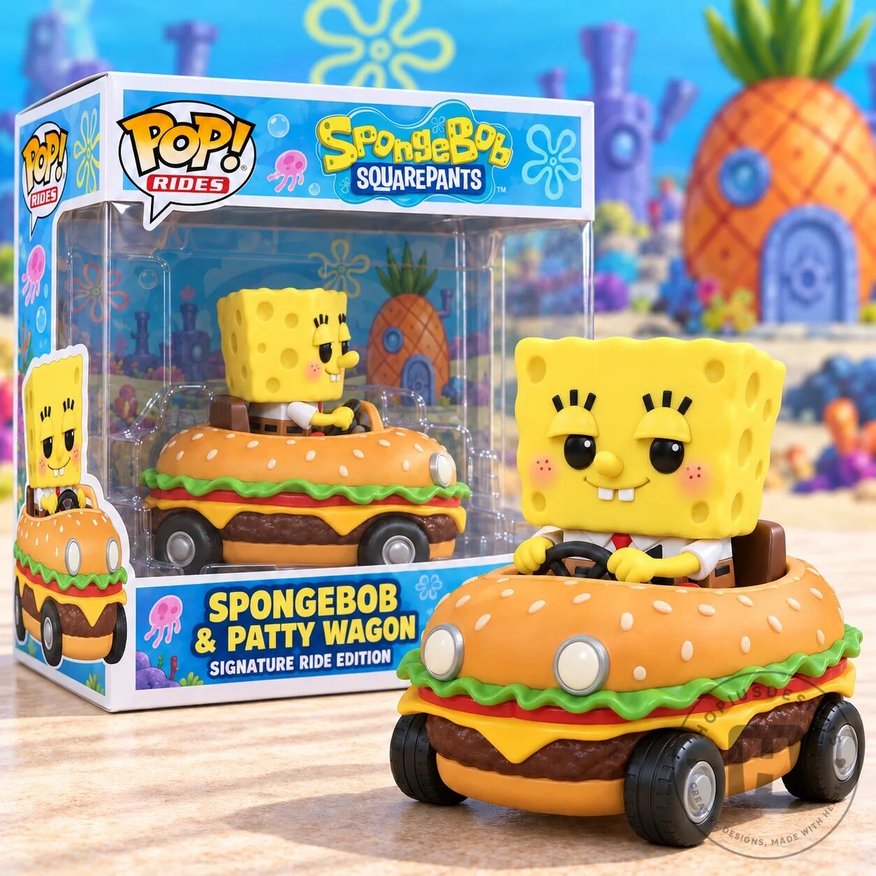 SpongeBob SquarePants and Patty Wagon Signature Ride Edition Figurine