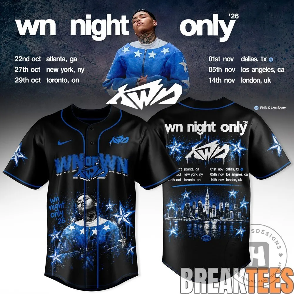 Kwon Night Only 2026 Edition Concert Tour Black Baseball Jersey