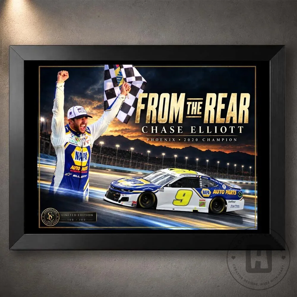 Chase Elliott Phoenix 2020 Champion From The Rear NASCAR Racing Wall Art