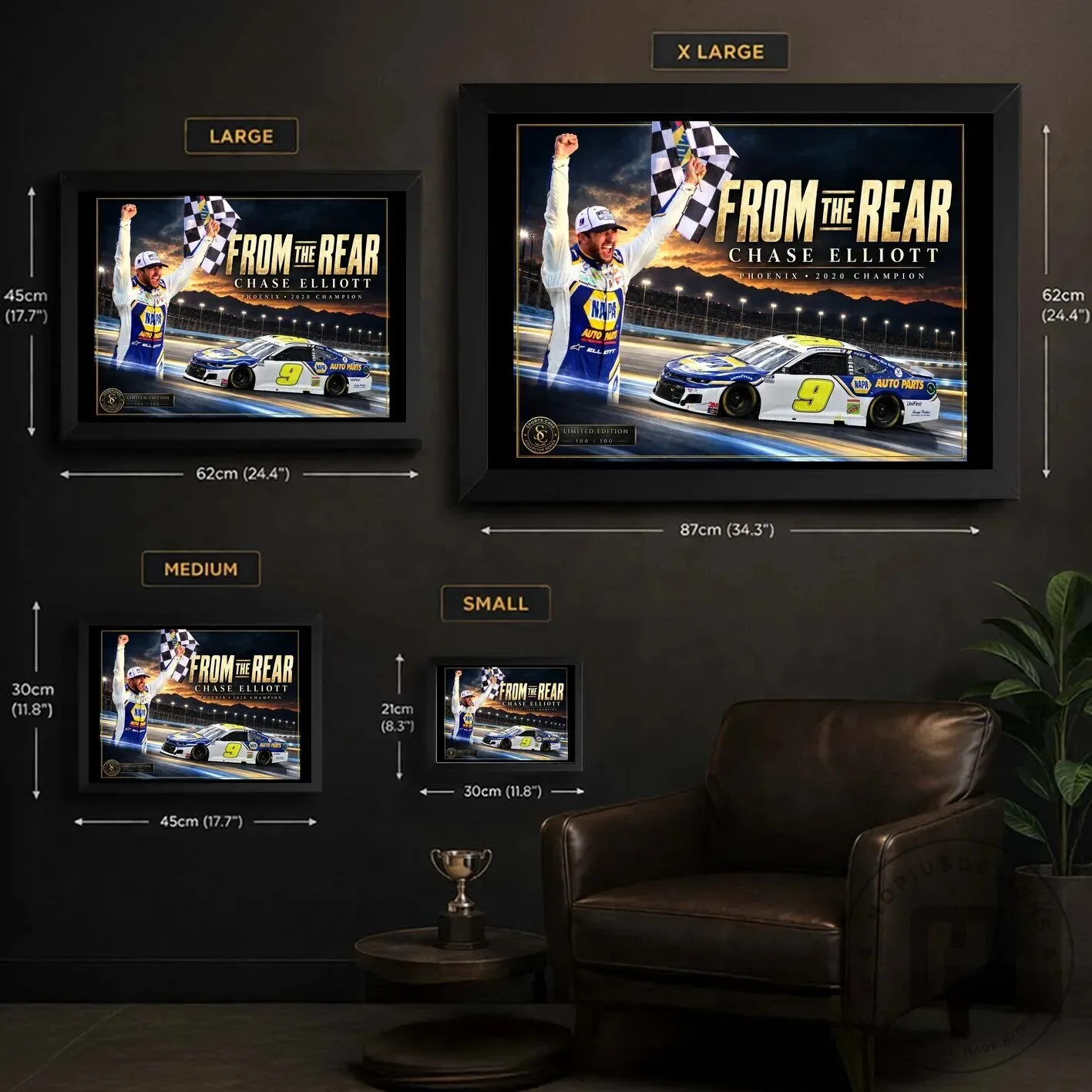Chase Elliott Phoenix 2020 Champion From The Rear NASCAR Racing Wall Art 14 Chase Elliott Phoenix 2020 Champion From The Rear NASCAR Racing Wall Art