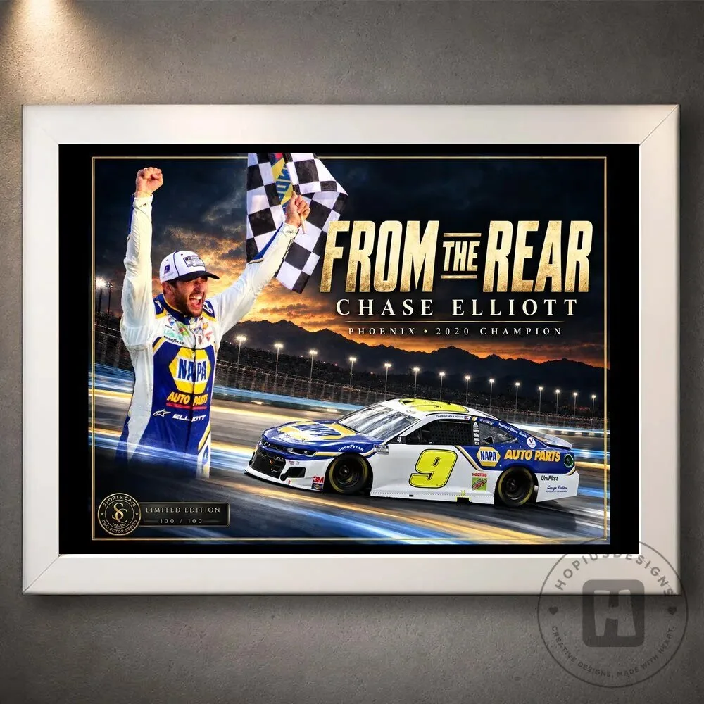 Chase Elliott Phoenix 2020 Champion From The Rear NASCAR Racing Wall Art 16 Chase Elliott Phoenix 2020 Champion From The Rear NASCAR Racing Wall Art