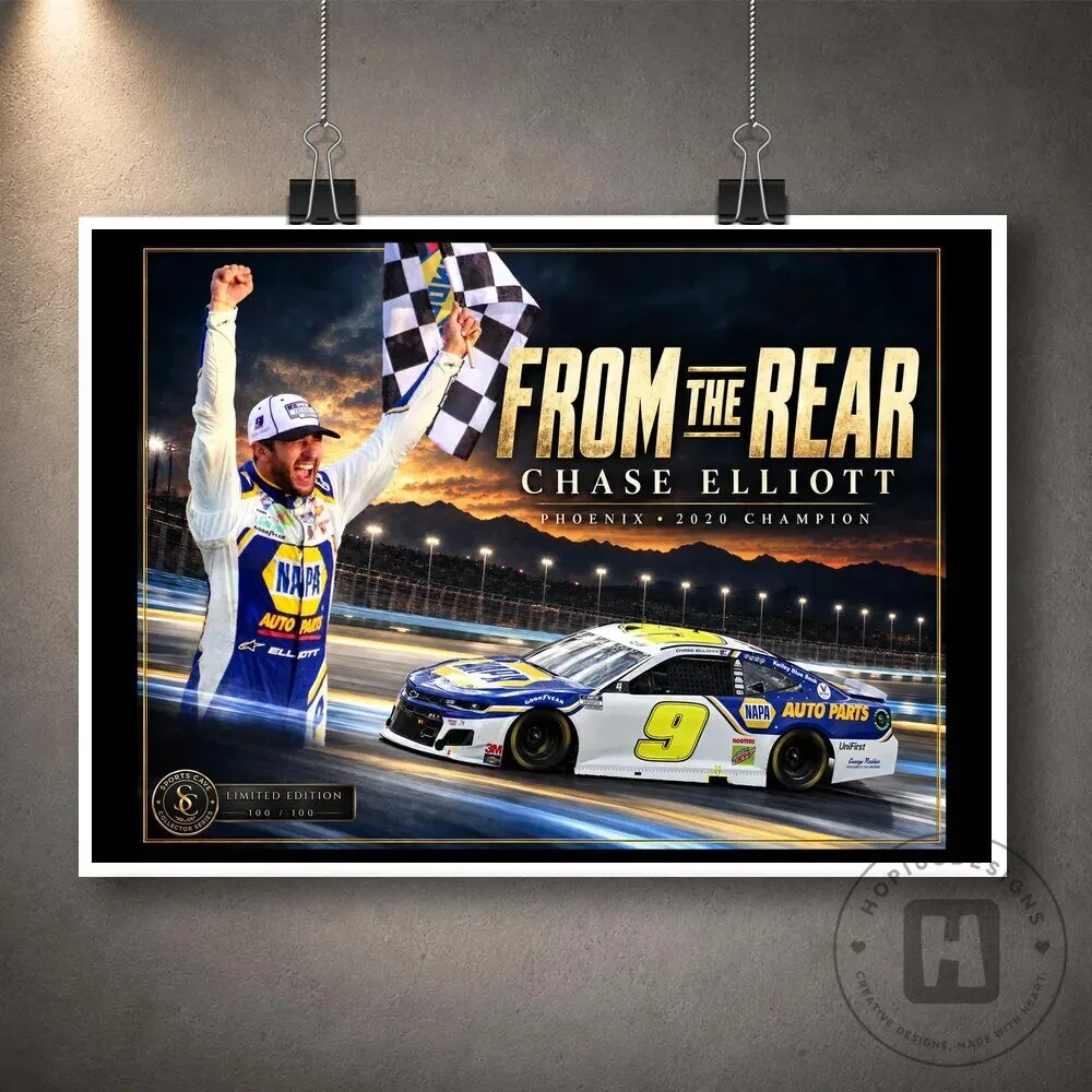 Chase Elliott Phoenix 2020 Champion From The Rear NASCAR Racing Wall Art 17 Chase Elliott Phoenix 2020 Champion From The Rear NASCAR Racing Wall Art