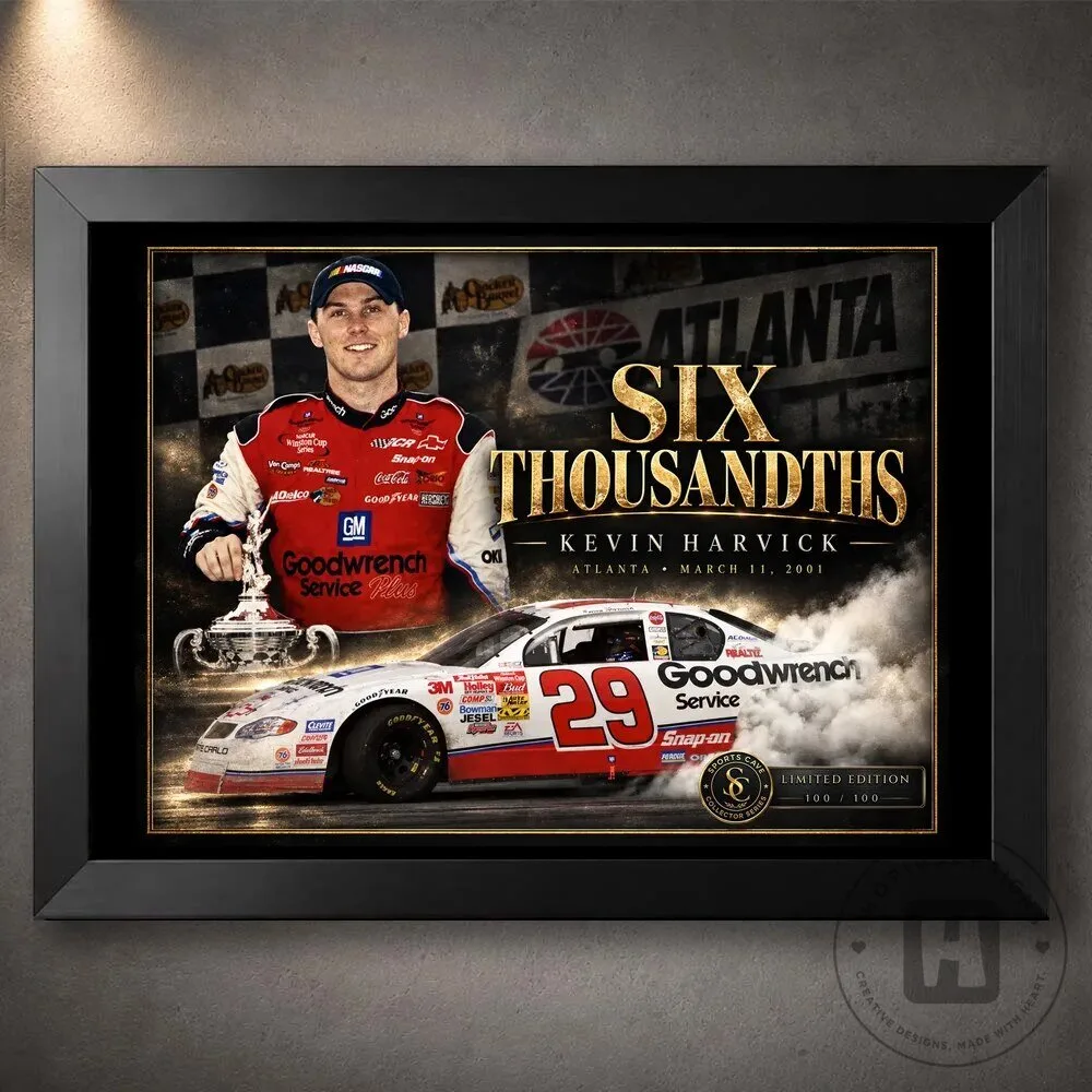 Kevin Harvick Six Thousandths NASCAR Atlanta Race Car Wall Art