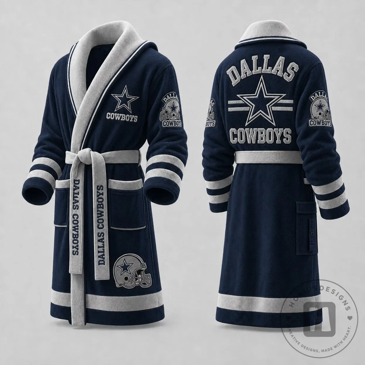 Dallas Cowboys NFL Football Team Logo Men's Plush Bathrobe 1 Dallas Cowboys NFL Football Team Logo Men's Plush Bathrobe