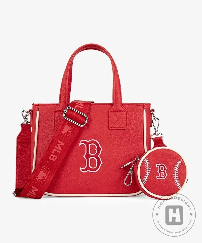 Boston Red Sox Baseball Tote Bag with Matching Coin Pouch
