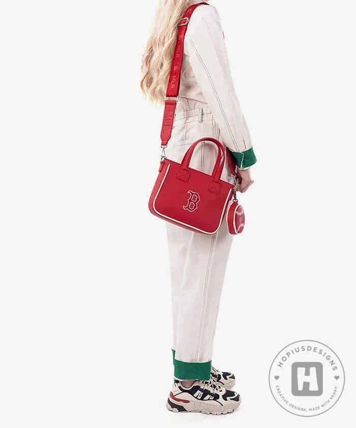 Boston Red Sox Baseball Tote Bag with Matching Coin Pouch 25 Boston Red Sox Baseball Tote Bag with Matching Coin Pouch