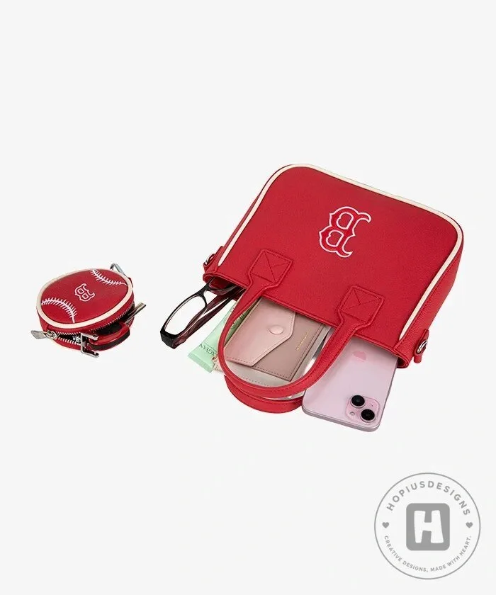 Boston Red Sox Baseball Tote Bag with Matching Coin Pouch 27 Boston Red Sox Baseball Tote Bag with Matching Coin Pouch