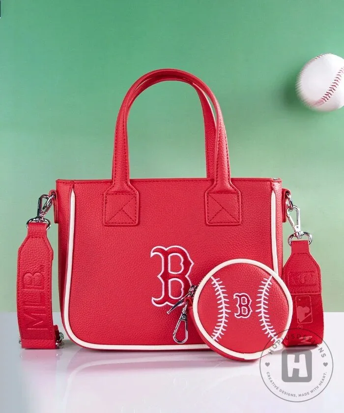 Boston Red Sox Baseball Tote Bag with Matching Coin Pouch 29 Boston Red Sox Baseball Tote Bag with Matching Coin Pouch