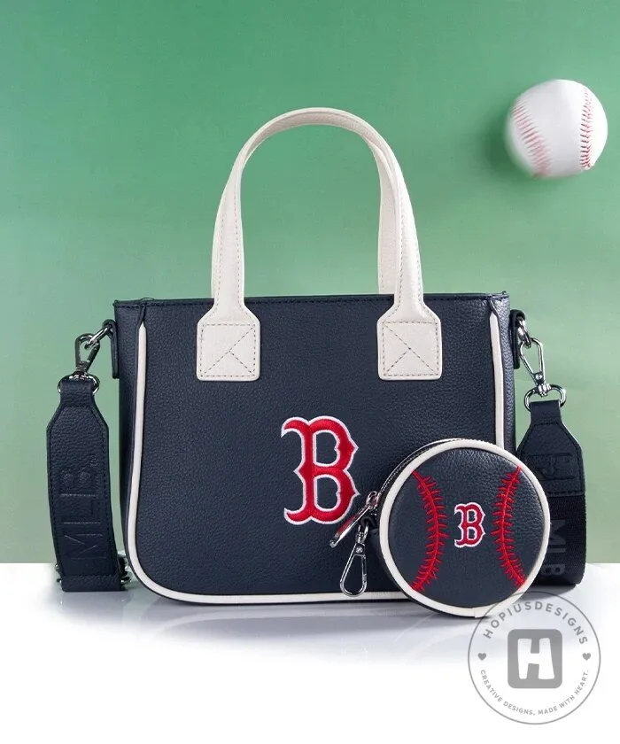 Boston Red Sox Baseball Tote Bag with Matching Coin Pouch 36 Boston Red Sox Baseball Tote Bag with Matching Coin Pouch
