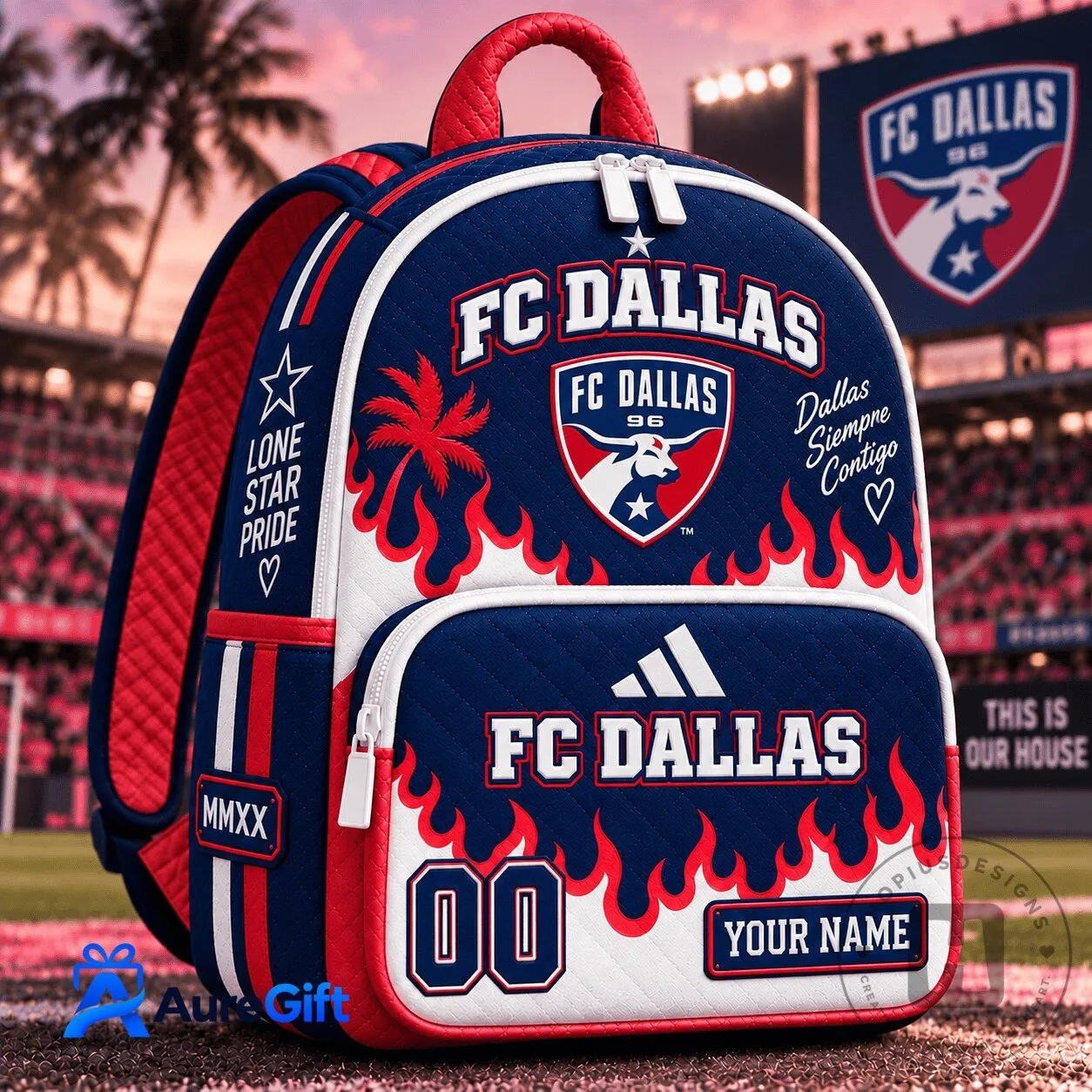 FC Dallas Major League Soccer Personalized Quilted Backpack