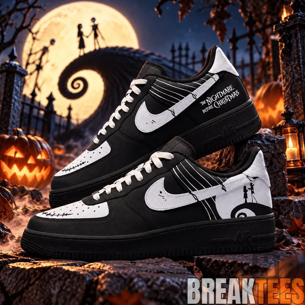 Jack Skellington The Nightmare Before Christmas Halloween Black White Shoes