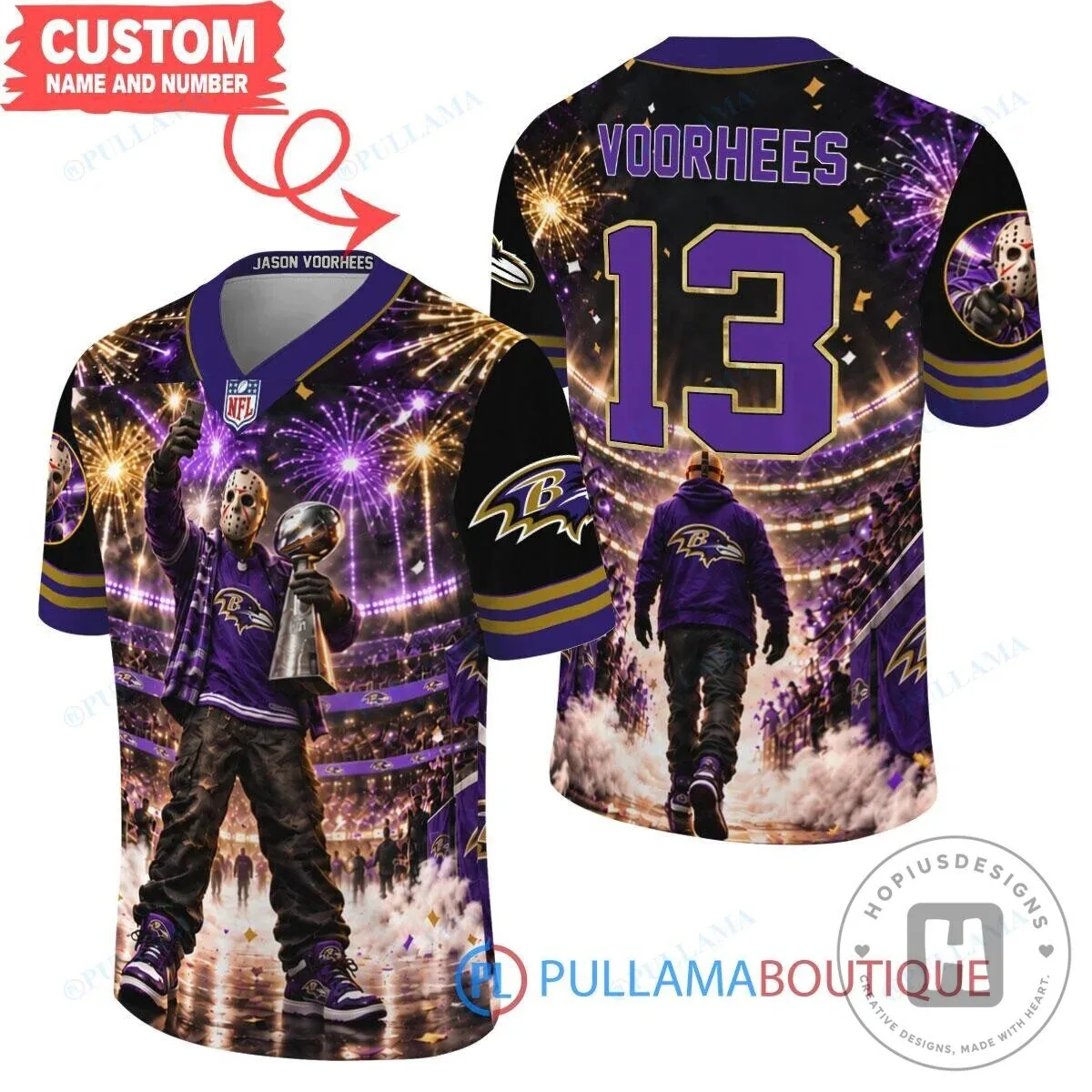 Baltimore Ravens Jason Voorhees Halloween Football Jersey