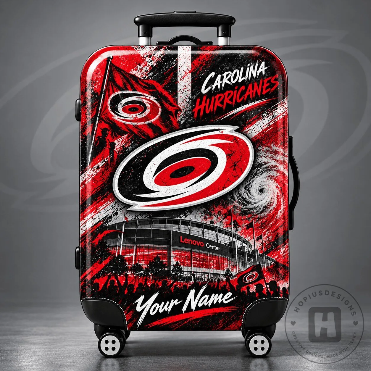 Carolina Hurricanes Personalized Hockey Team Travel Luggage Suitcase