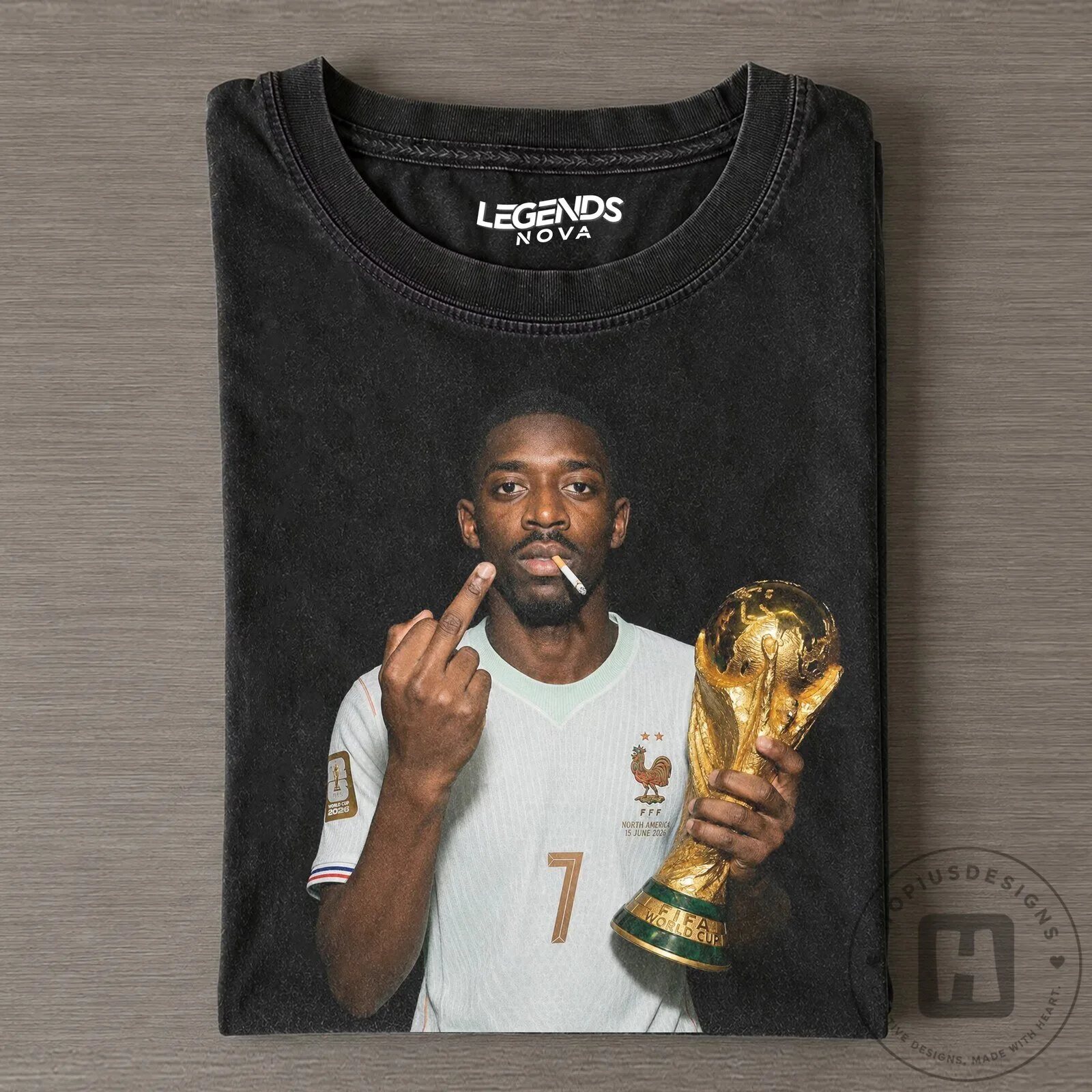 Ousmane Dembele Football World Cup Champion Graphic T-Shirt