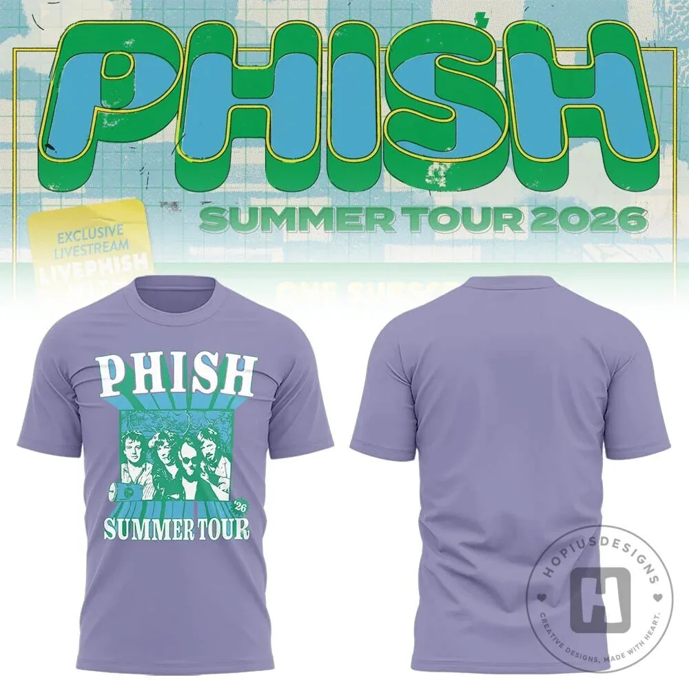 Phish Summer Tour 2026 Band Concert Graphic Short Sleeve T-Shirt