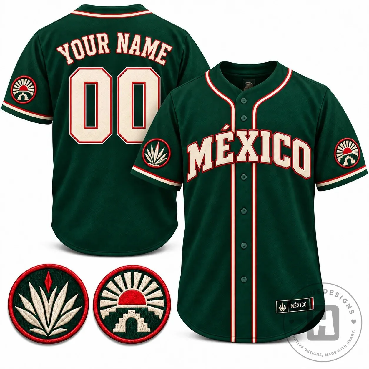 Mexico National Team Custom Baseball Jersey