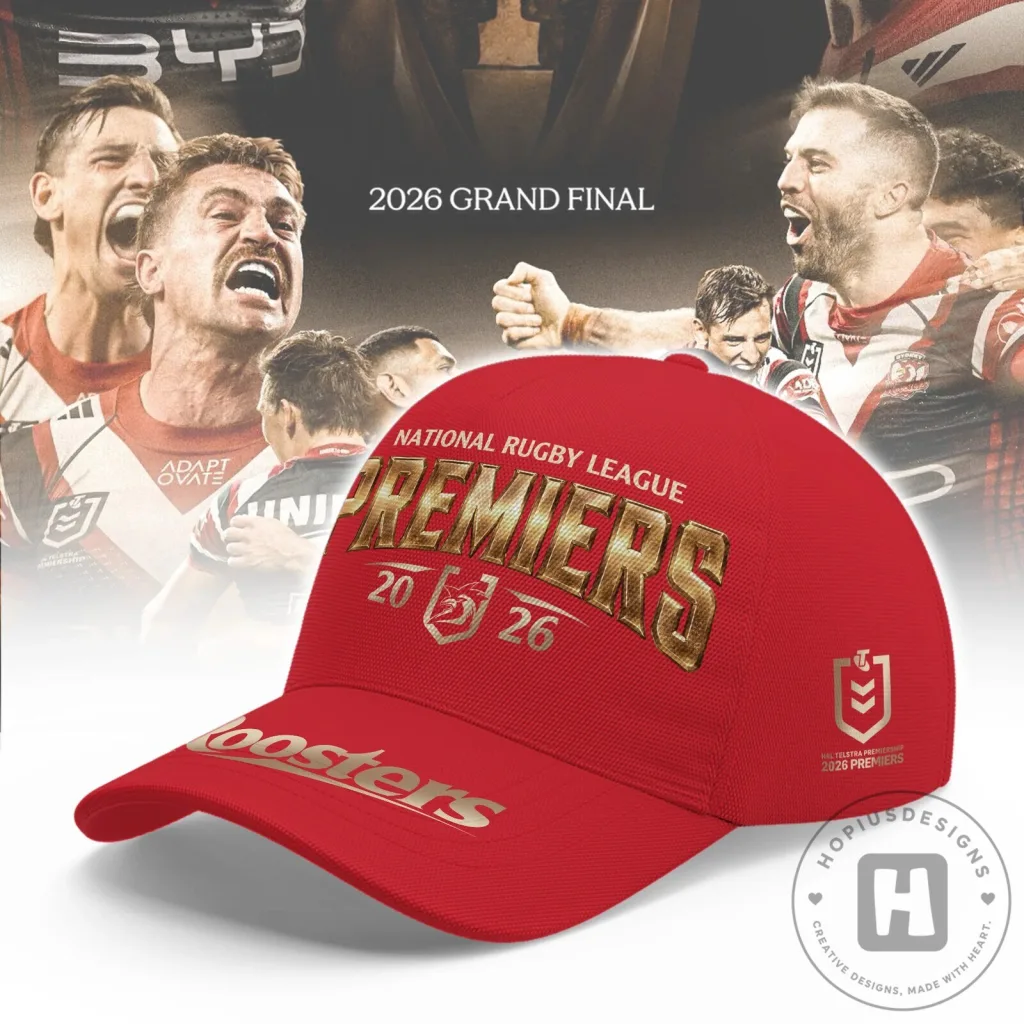 Sydney Roosters National Rugby League 2026 Premiers Red Cap Hat Sydney Roosters National Rugby League 2026 Premiers Red Cap Hat