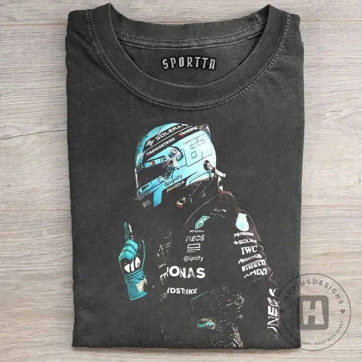 Mercedes-AMG Petronas Formula One Team T-Shirt featuring George Russell 2 Mercedes-AMG Petronas Formula One Team T-Shirt featuring George Russell