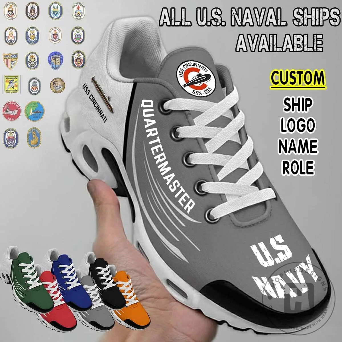 United States Navy Chief Engineer USS Midway Ship Logo Custom Shoes 16 United States Navy Chief Engineer USS Midway Ship Logo Custom Shoes