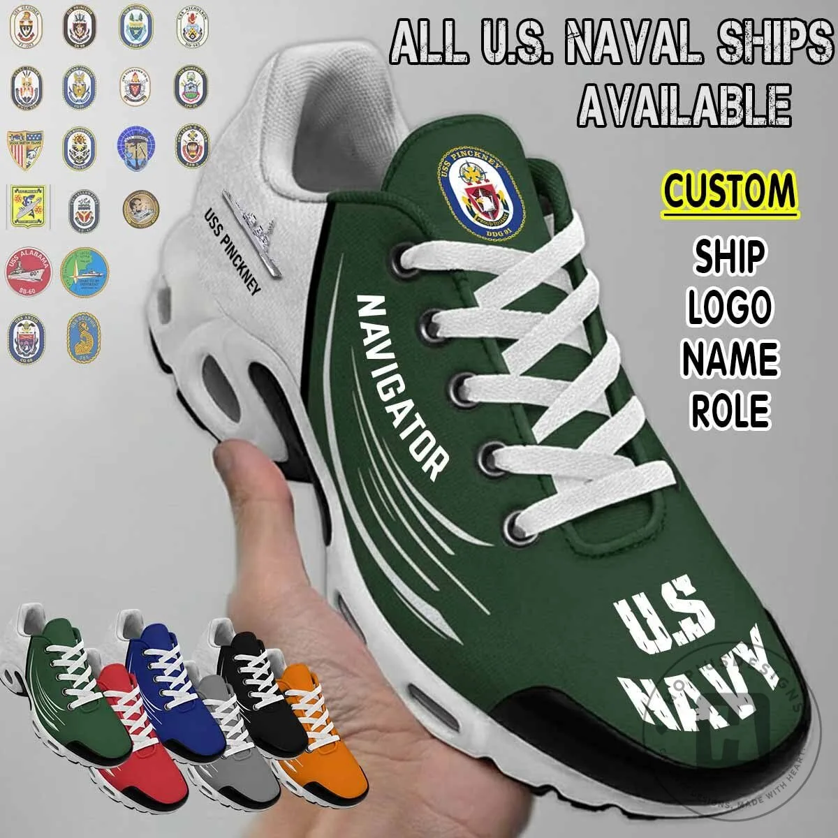United States Navy Chief Engineer USS Midway Ship Logo Custom Shoes 18 United States Navy Chief Engineer USS Midway Ship Logo Custom Shoes