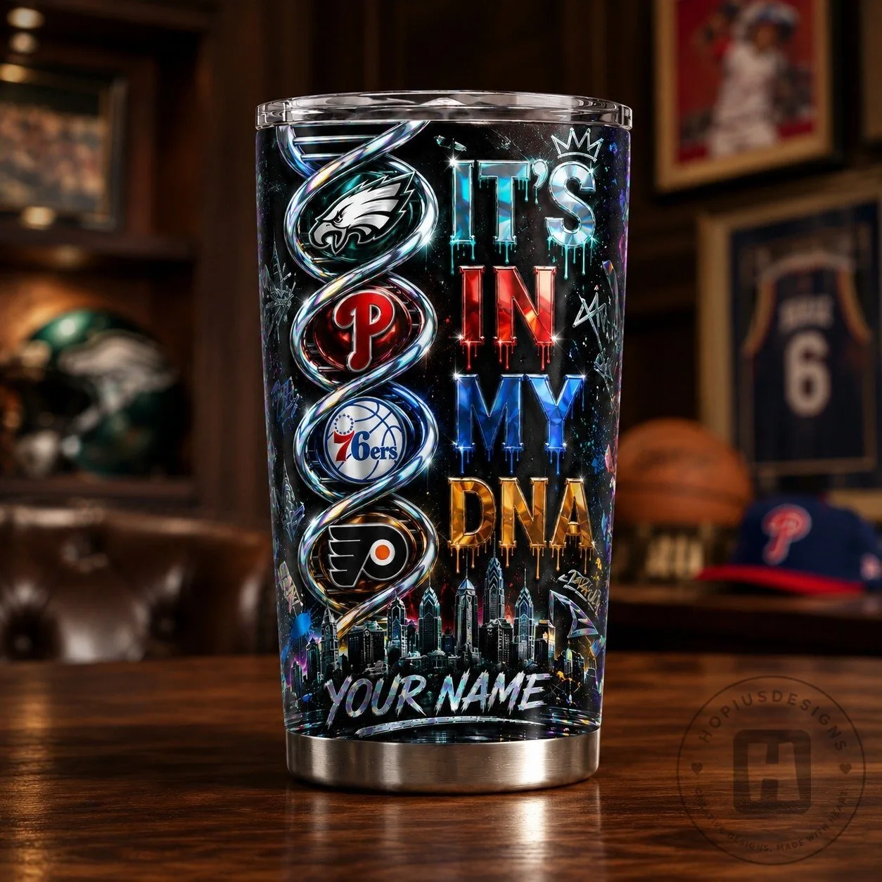 Philadelphia Sports Teams It's In My DNA Personalized Tumbler 17 Philadelphia Sports Teams It