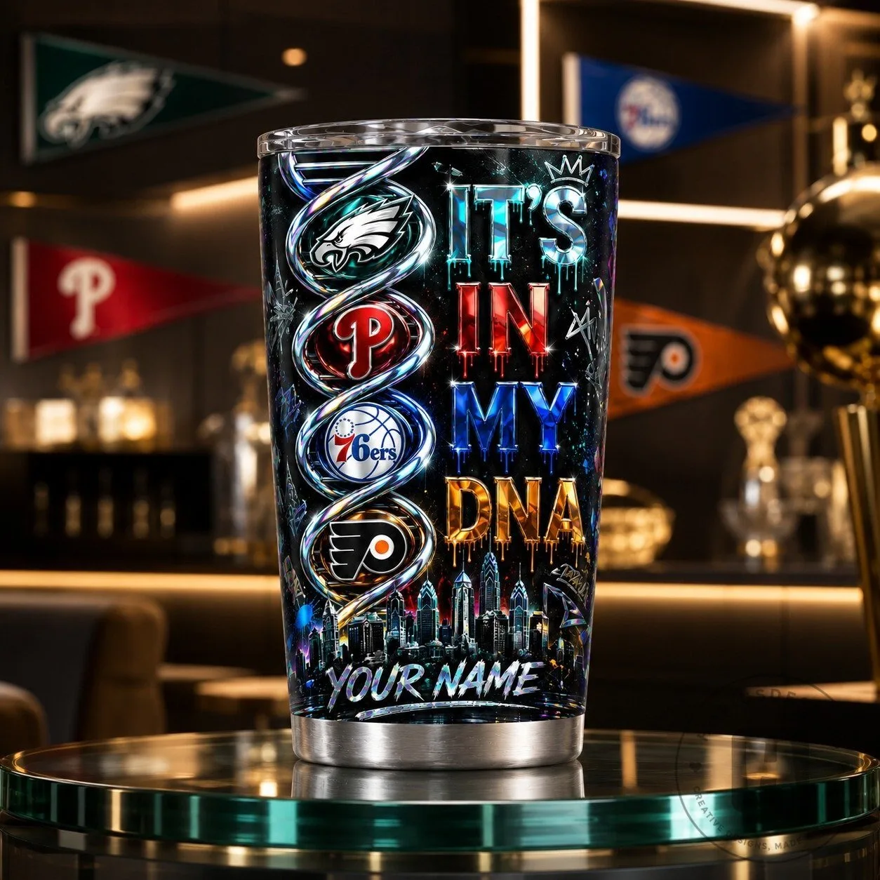 Philadelphia Sports Teams It's In My DNA Personalized Tumbler 18 Philadelphia Sports Teams It