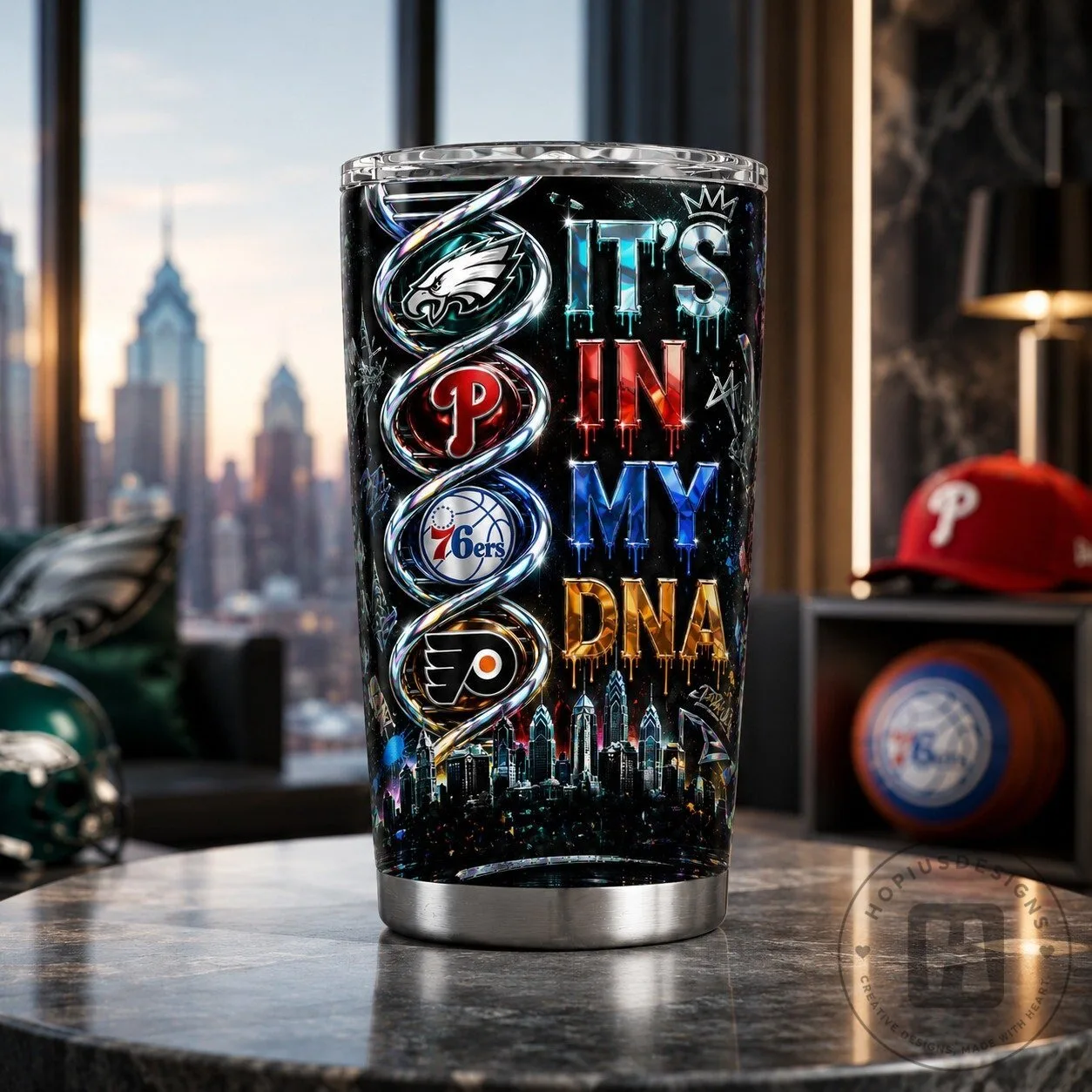 Philadelphia Sports Teams It's In My DNA Personalized Tumbler 19 Philadelphia Sports Teams It
