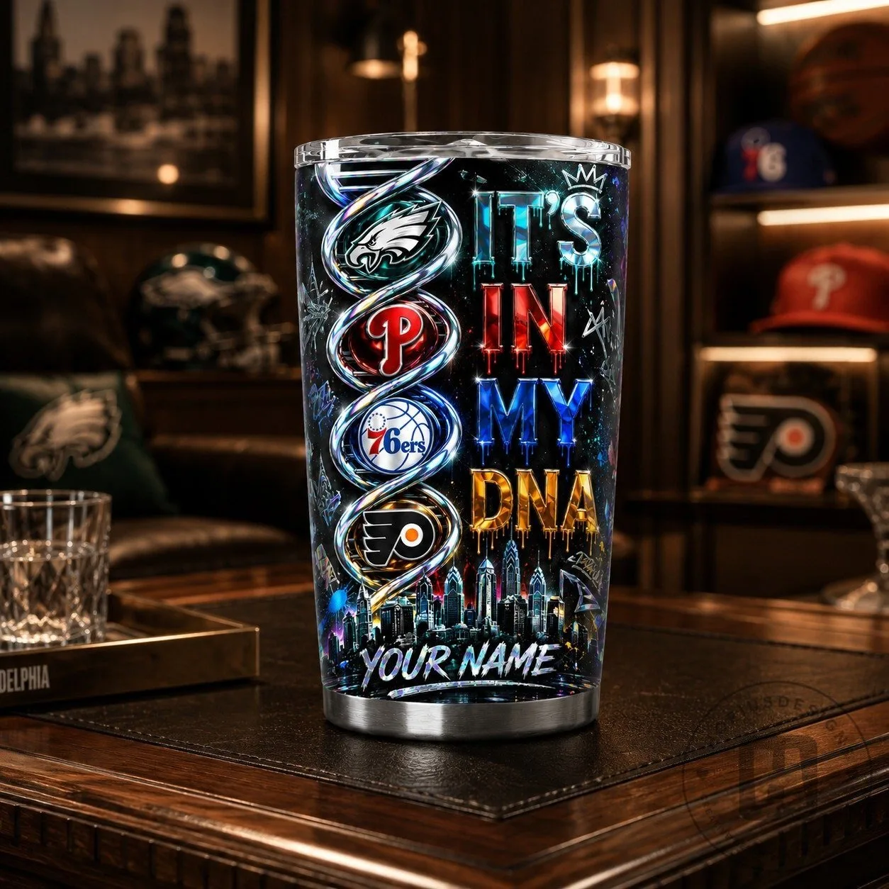 Philadelphia Sports Teams It's In My DNA Personalized Tumbler 20 Philadelphia Sports Teams It