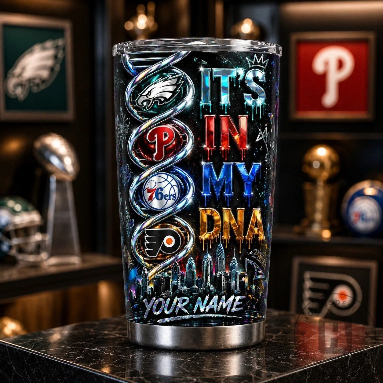 Philadelphia Sports Teams It's In My DNA Personalized Tumbler 22 Philadelphia Sports Teams It