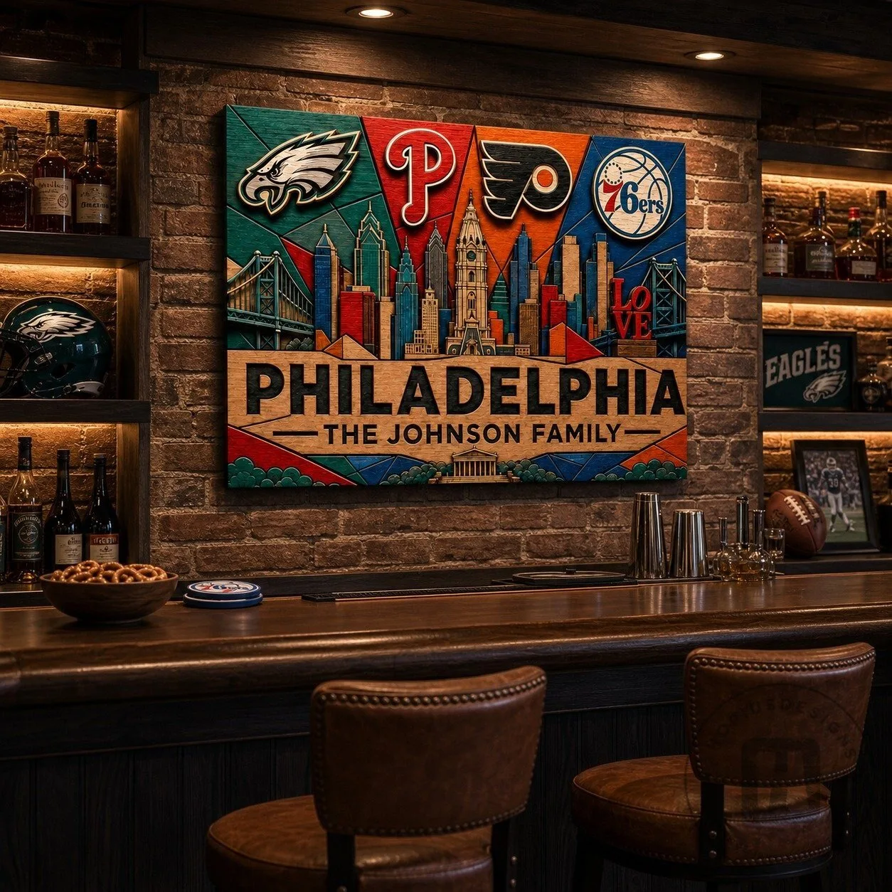 Personalized Philadelphia Sports Teams Skyline Family Name Wall Art 14 Personalized Philadelphia Sports Teams Skyline Family Name Wall Art
