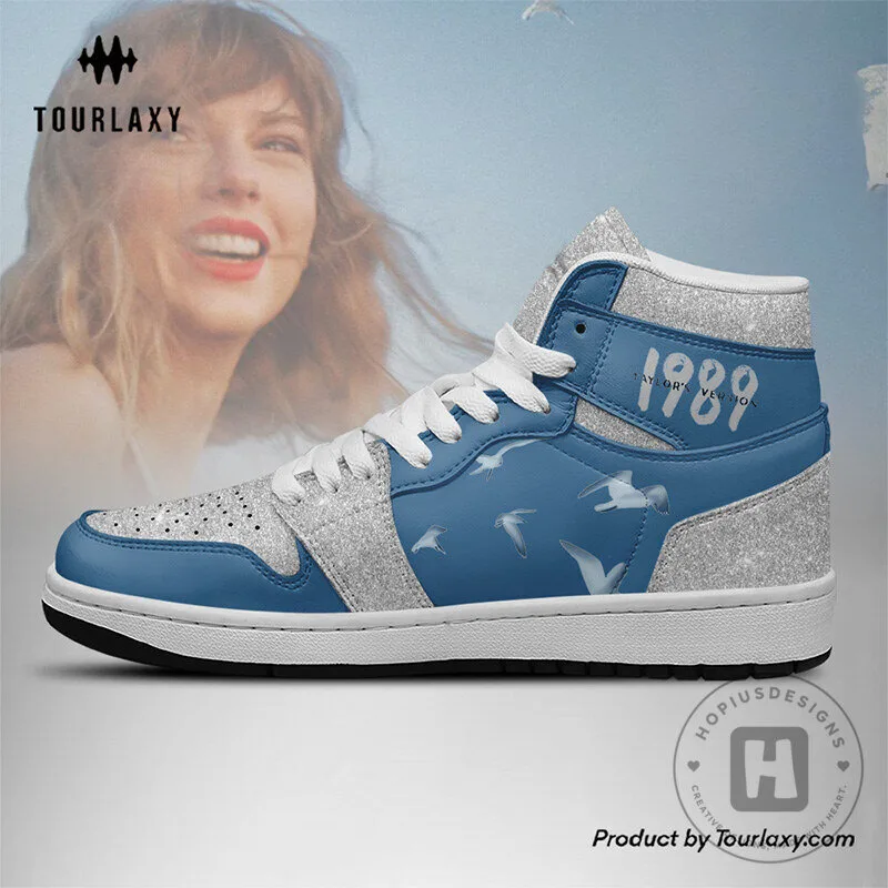 Taylor Swift 1989 Blue Edition Sneakers High Top Shoes 8 Taylor Swift 1989 Blue Edition Sneakers High Top Shoes