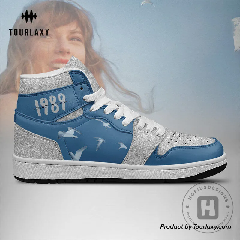 Taylor Swift 1989 Blue Edition Sneakers High Top Shoes 9 Taylor Swift 1989 Blue Edition Sneakers High Top Shoes