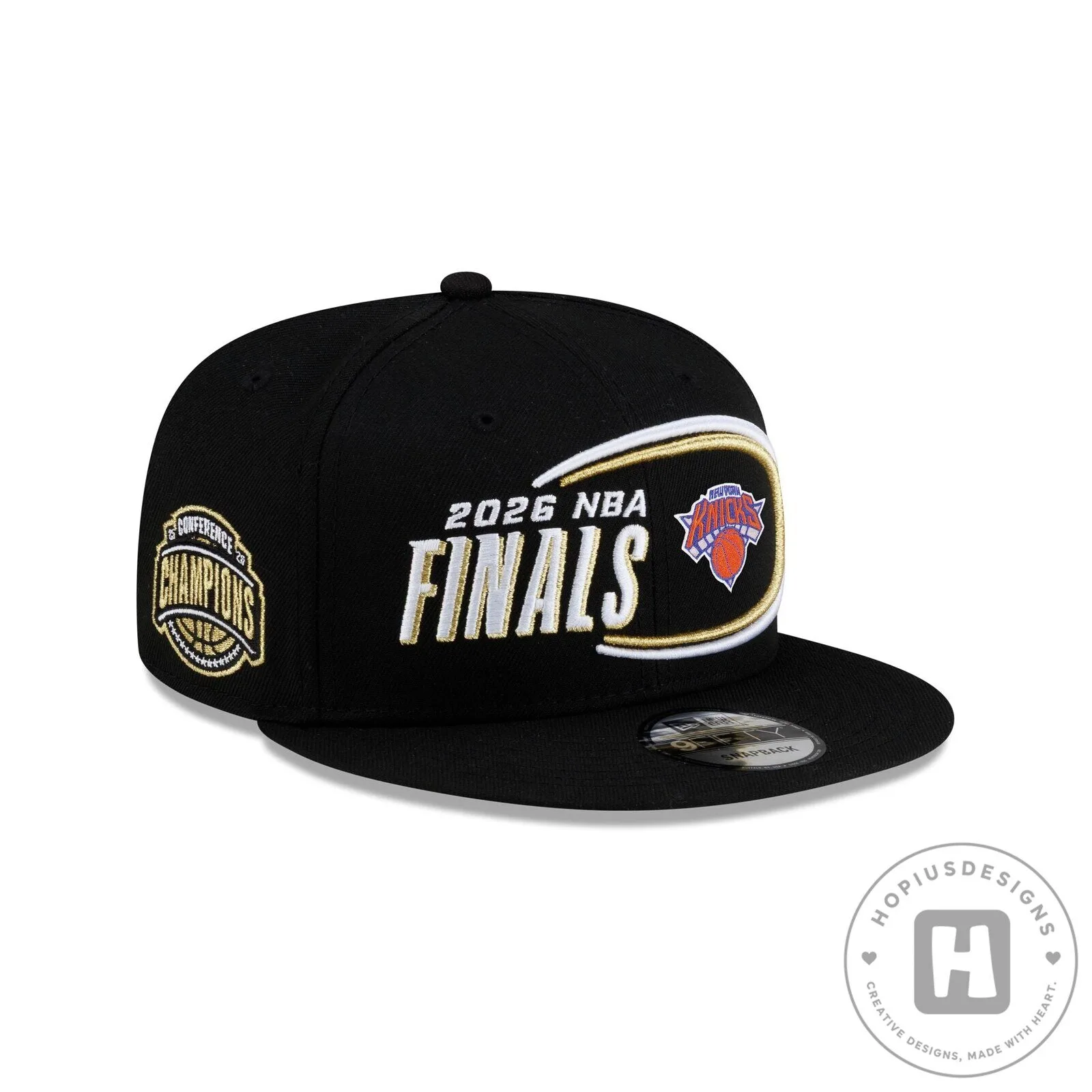 2026 NBA Finals New York Knicks Conference Champions Black Snapback Cap Hat