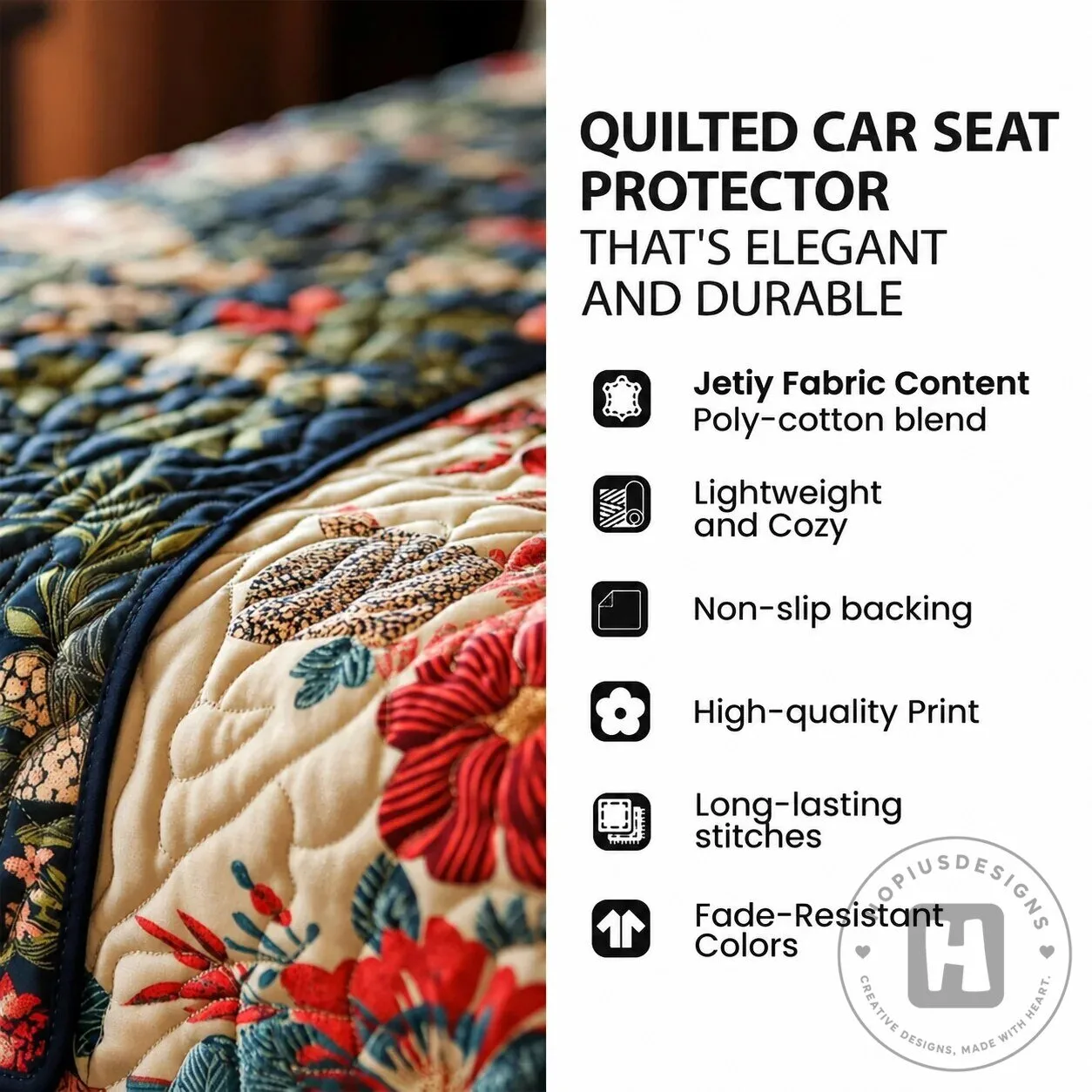 Saved By Grace Raised Wild Quilted Car Seat Cover 9 Saved By Grace Raised Wild Quilted Car Seat Cover