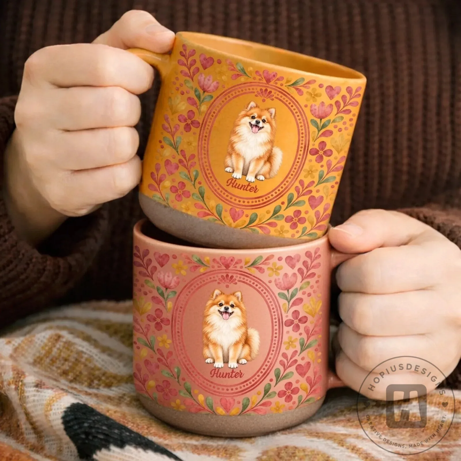 Personalized Pet Portrait Floral Pattern Coffee Mug Custom Dog Cat Animal Lover Gift 13 Personalized Pet Portrait Floral Pattern Coffee Mug Custom Dog Cat Animal Lover Gift