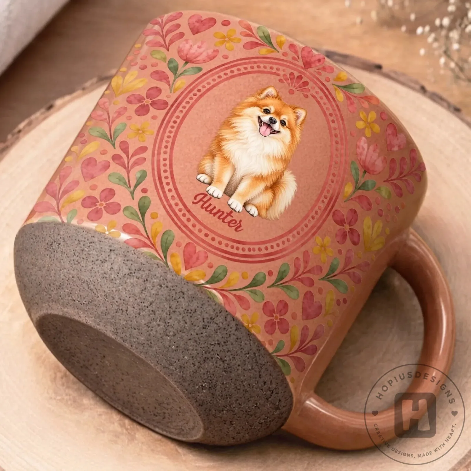 Personalized Pet Portrait Floral Pattern Coffee Mug Custom Dog Cat Animal Lover Gift 14 Personalized Pet Portrait Floral Pattern Coffee Mug Custom Dog Cat Animal Lover Gift