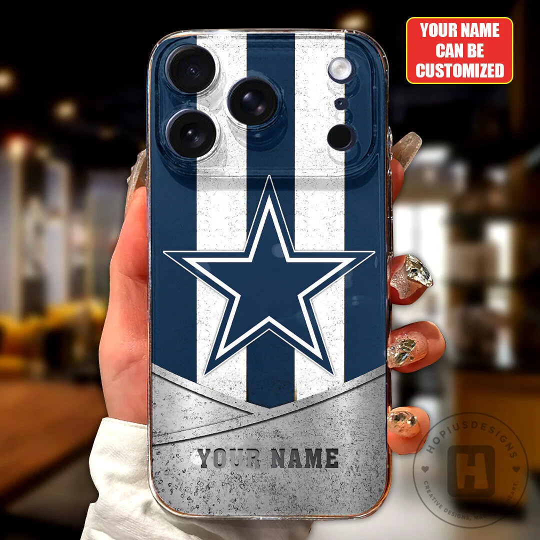 Personalized Dallas Cowboys Star Logo Blue and White Phone Case