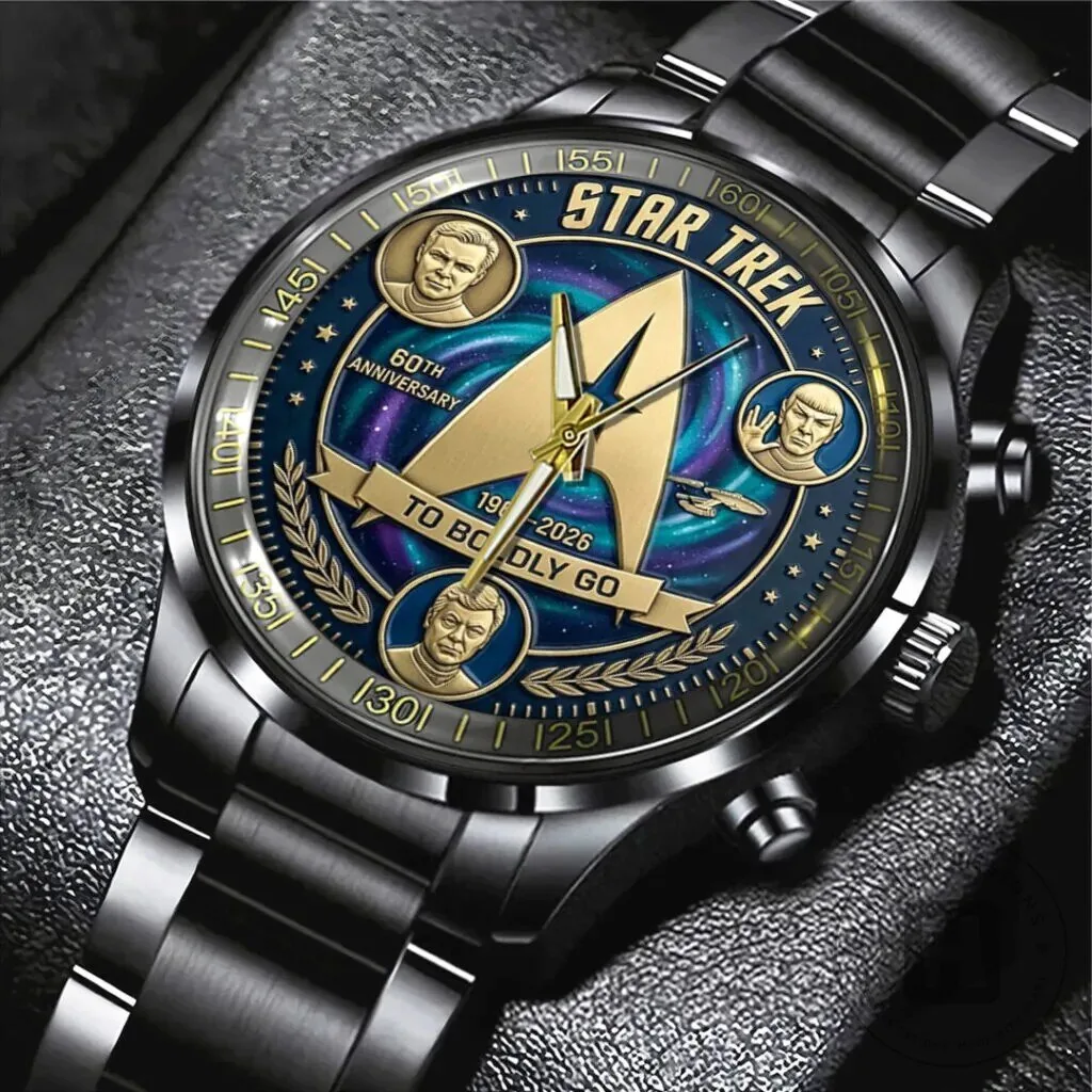 Black Stainless Steel Watch for the 60th Anniversary of Star Trek: To Boldly Go