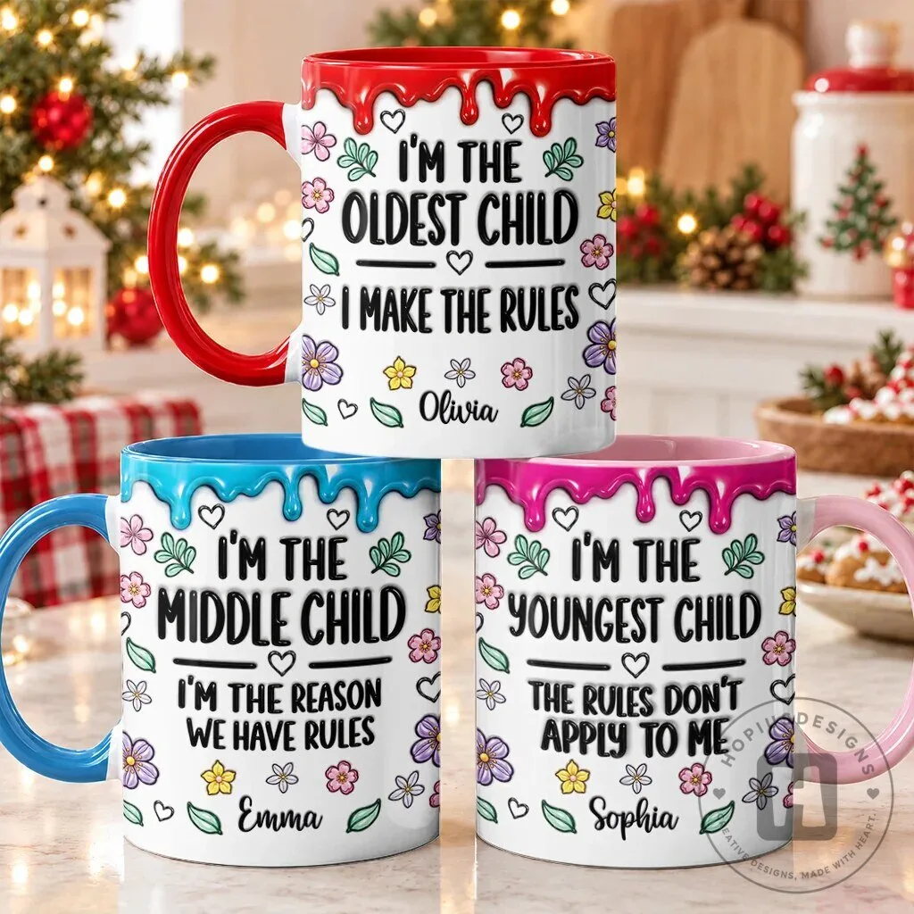 Oldest Middle Youngest Child Sibling Rules Personalized Family Coffee Mug 12 Oldest Middle Youngest Child Sibling Rules Personalized Family Coffee Mug