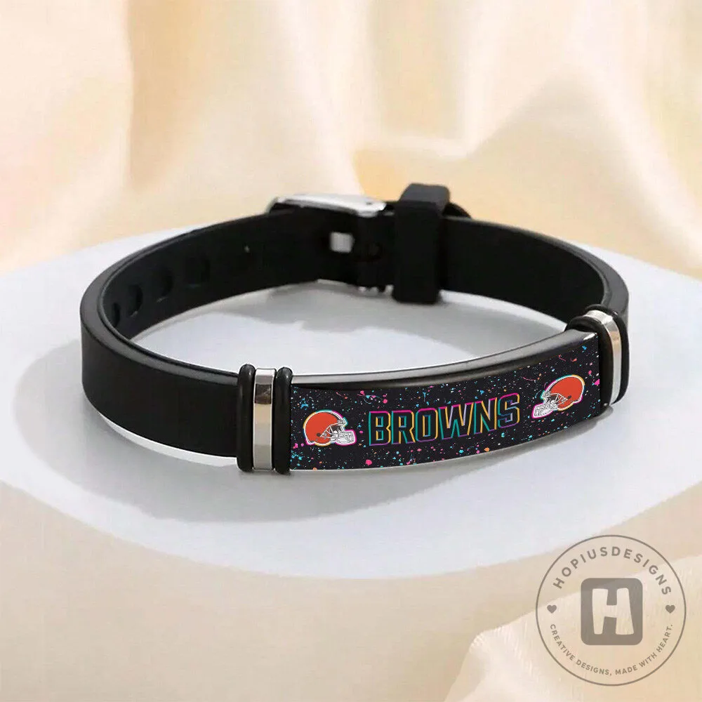 Cleveland Browns Crucial Catch Photo Bracelet, Football Team Fan Accessory 1 Cleveland Browns Crucial Catch Photo Bracelet, Football Team Fan Accessory
