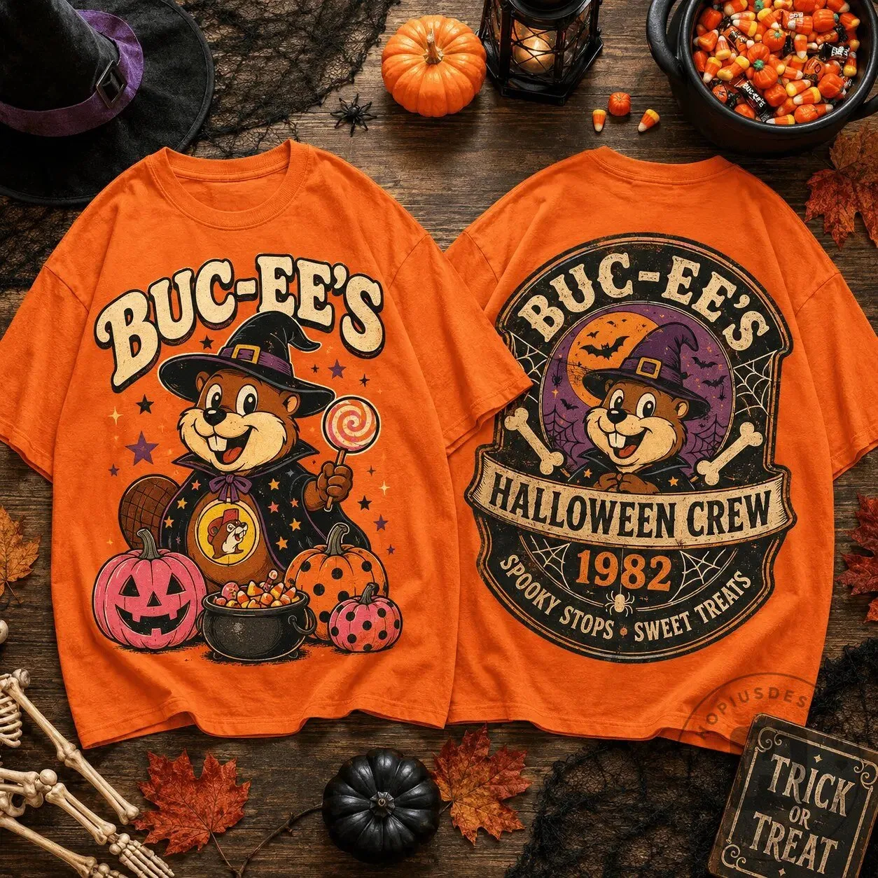 Buc-ee’s Halloween Graphic Tee 1982 Spooky Stops Sweet Treats T-Shirt